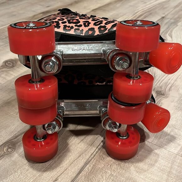 Impala leopard print Roller Skates new condition size 5 - Picture 9 of 10